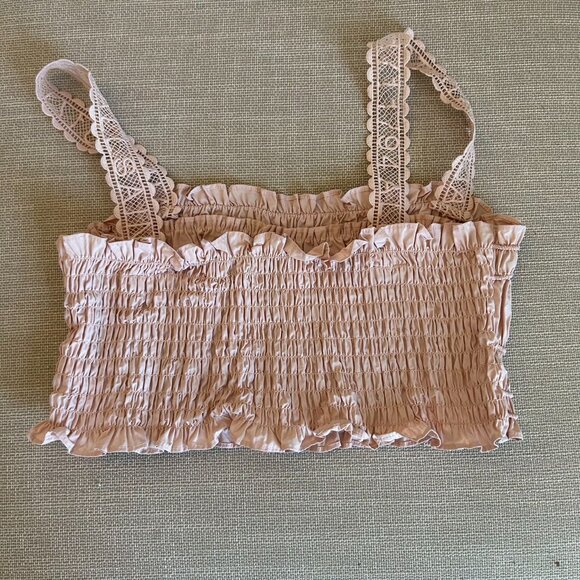 ✨ SALE NEW ALL SAINTS Alex Crop Top UK10/US6 Soft Pink Causal Sweet Summer - Picture 5 of 8